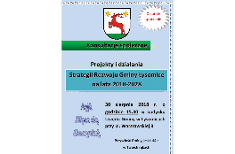 Ogłoszenie o konsultacjach społecznych w sprawie projektów i działań Strategii Rozwoju Gminy...